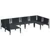 vidaXL Garden Sofa Set with Cushion 6 pcs Black Steel