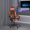 vidaXL Gaming Chair Black and Orange Faux Leather