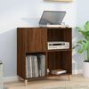 vidaXL Record Cabinet Brown Oak Engineered Wood Medium Record Cabinet