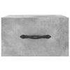 vidaXL Wall-mounted Bedside Cabinet Set of 2 Concrete grey Engineered wood