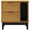 vidaXL Bedside Cabinet Oak Solid pine wood, engineered wood, plastic