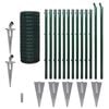 vidaXL Euro Fence Steel 82ftx3.3ft Green