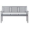 vidaXL Bench Gray, Anthracite Solid eucalyptus wood, 100% polyester Large
