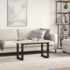 vidaXL Coffee Table O-Frame 39.4"x19.7"x17.7" Solid Wood Pine and Steel