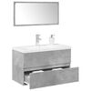 vidaXL Bathroom Furniture Set Concrete grey, white Engineered wood Roomy