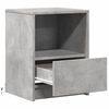 vidaXL Bedside Cabinet Concrete grey Engineered wood Standard Modern