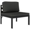 vidaXL Garden Lounge Set Anthracite Aluminum, 100% polyester Modular