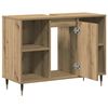 vidaXL Bathroom Cabinet with Door Artisan Oak 31.50 x 12.99 x 23.62 in