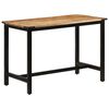 vidaXL Dining Table Mango Wood Brown and Black Solid Mango Wood Medium