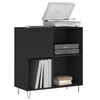 vidaXL Record Cabinet Black Engineered wood, Iron 33.3x15.0x35.0 in
