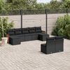vidaXL Garden Sofa Set Black