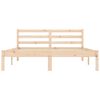 vidaXL Bed Frame Natural 208.6 x 157.6 x 69.4 cm Solid Pine Wood
