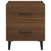 vidaXL Bedside Cabinet Set of 2 Brown Oak Engineered wood, Metal Compact