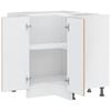 vidaXL Kitchen Corner Base Cabinet High gloss white Engineered wood