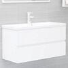 vidaXL Sink Cabinet With Basin White Engineered wood, Ceramic Standard