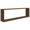 vidaXL Wall Cube Shelf Set of 2 Brown Oak Engineered Wood Medium