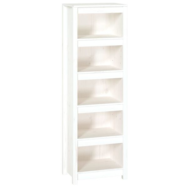vidaXL Book Cabinet White Solid pine wood Medium Book Cabinet
