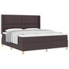 vidaXL Box Spring Bed with Mattress Dark brown 70.9" x 78.7" fabric