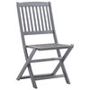 vidaXL Outdoor Chair Set of 6 Grey washed