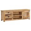 vidaXL TV Stand Brown Solid mango wood, engineered wood Medium TV Stand