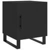 vidaXL Bedside Cabinet Set of 2 Black Engineered wood, Iron Medium