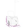 vidaXL Pet Bike Trailer Yellow and Grey 49.21 x 20.87 x 21.26 in