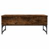 vidaXL Coffee Table Smoked Oak Engineered Wood and Metal