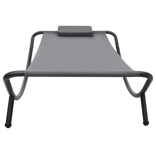 vidaXL Patio Bed Grey 200 x 35.4 " Steel