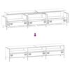 vidaXL TV Cabinet Black Cold-rolled Steel 79.5 x 15.4 x 17.1 in