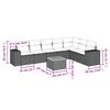 vidaXL Garden Sofa Set Black, Cream White