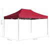 vidaXL Party Tent Wine Red Oxford fabric with PVC coating 15ft x 10ft