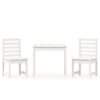 vidaXL Garden Bistro Set White Solid pine wood Durable Bistro Set