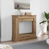 vidaXL Fireplace Surround Artisan Oak 35.4x11.8x35.4" Engineered Wood