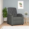 vidaXL Recliner Chair Dark Grey Fabric (100% polyester), metal, wood