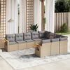 vidaXL Garden Sofa Set Beige, Light Grey