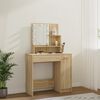 vidaXL Dressing Table Sonoma oak Engineered wood, acrylic Dressing Table