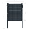 vidaXL Fence Gate PVC and Steel 39.4x31.9" Anthracite