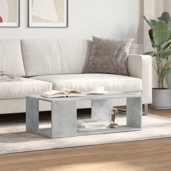 vidaXL Coffee Table Concrete grey Engineered wood Low Coffee Table