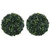 vidaXL Artificial Boxwood Ball Mixed Green Polyethylene Large