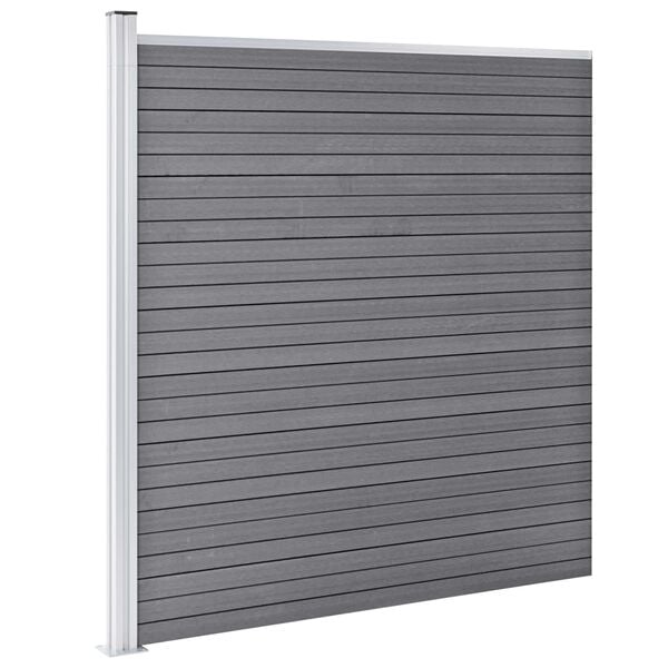 vidaXL Garden Fence WPC 207.1"x73.2" Gray