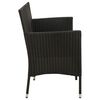 vidaXL Garden Sofa Black PE rattan 3-seater Water-resistant materials