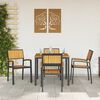 vidaXL Garden Dining Set 5 pcs Black and brown