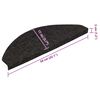 vidaXL Stair Mat Set of 20 Black