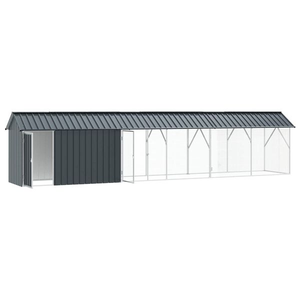 vidaXL Bird Cage Anthracite 248.03 x 40.55 x 55.91 in Galvanised Steel
