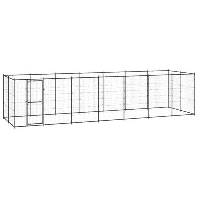 vidaXL Outdoor Dog Kennel Steel 182.3 ft²