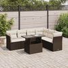 vidaXL Garden Sofa Set Brown