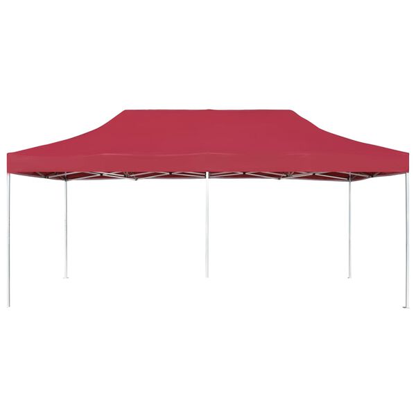 vidaXL Party Tent Wine Red Aluminum alloy, Oxford fabric with PVC coating