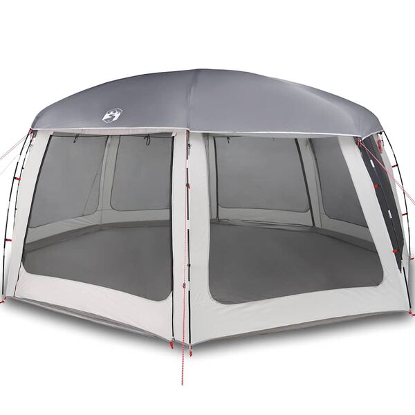 vidaXL Pool Tent with Removable Fly & Mesh Walls Grey 271.7x271.7"