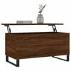 vidaXL Coffee Table Brown Oak Engineered Wood, Metal