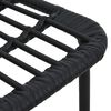 vidaXL Dining Set Black Poly rattan, powder-coated steel, glass